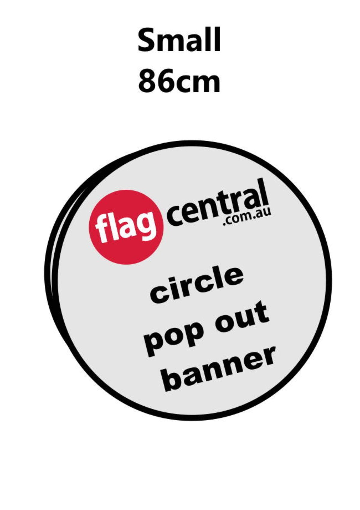 Custom Pop Out Banner - 86cm x 86cm - Double Sided Digital Matt - Front