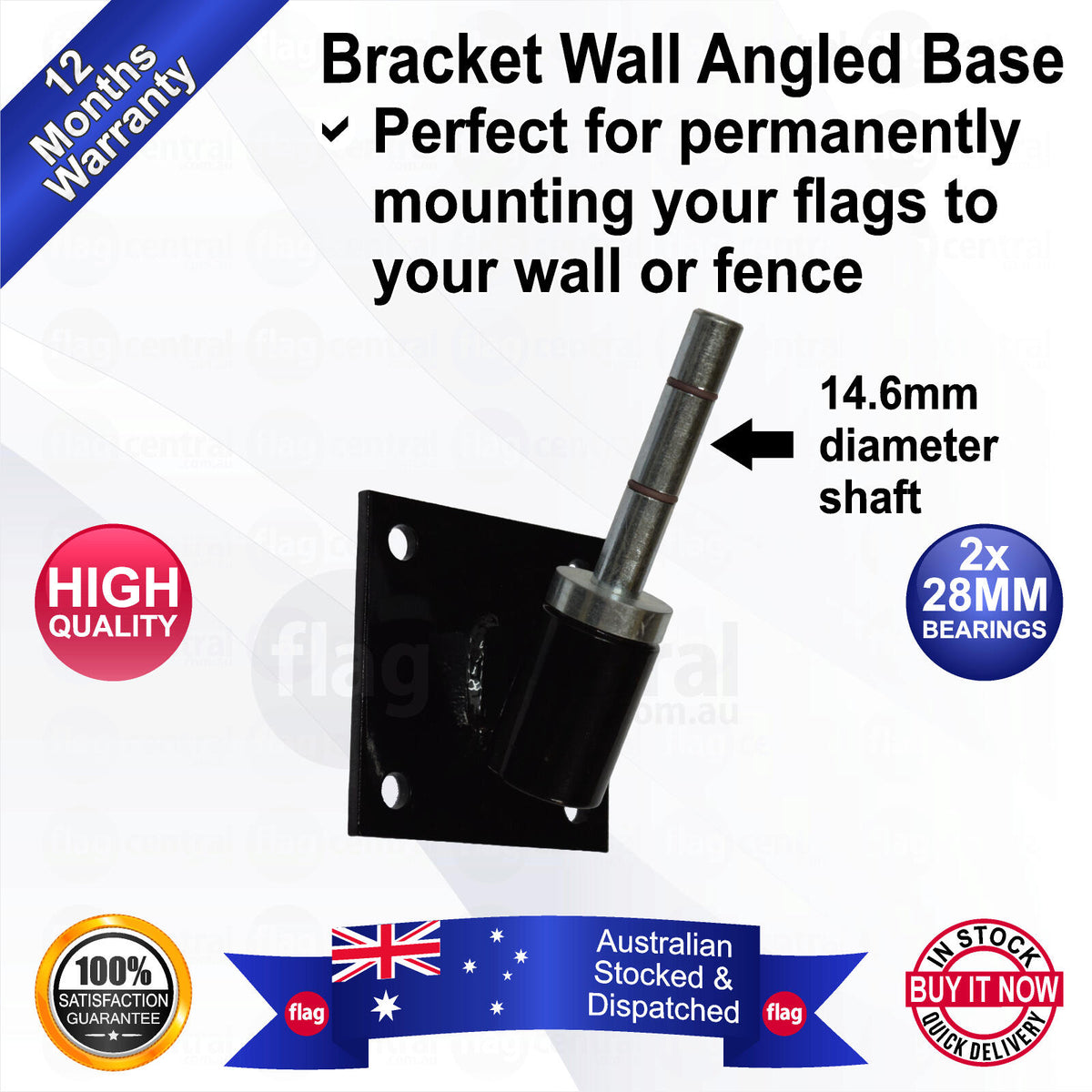 Bracket Wall Angled Flag Banner Base