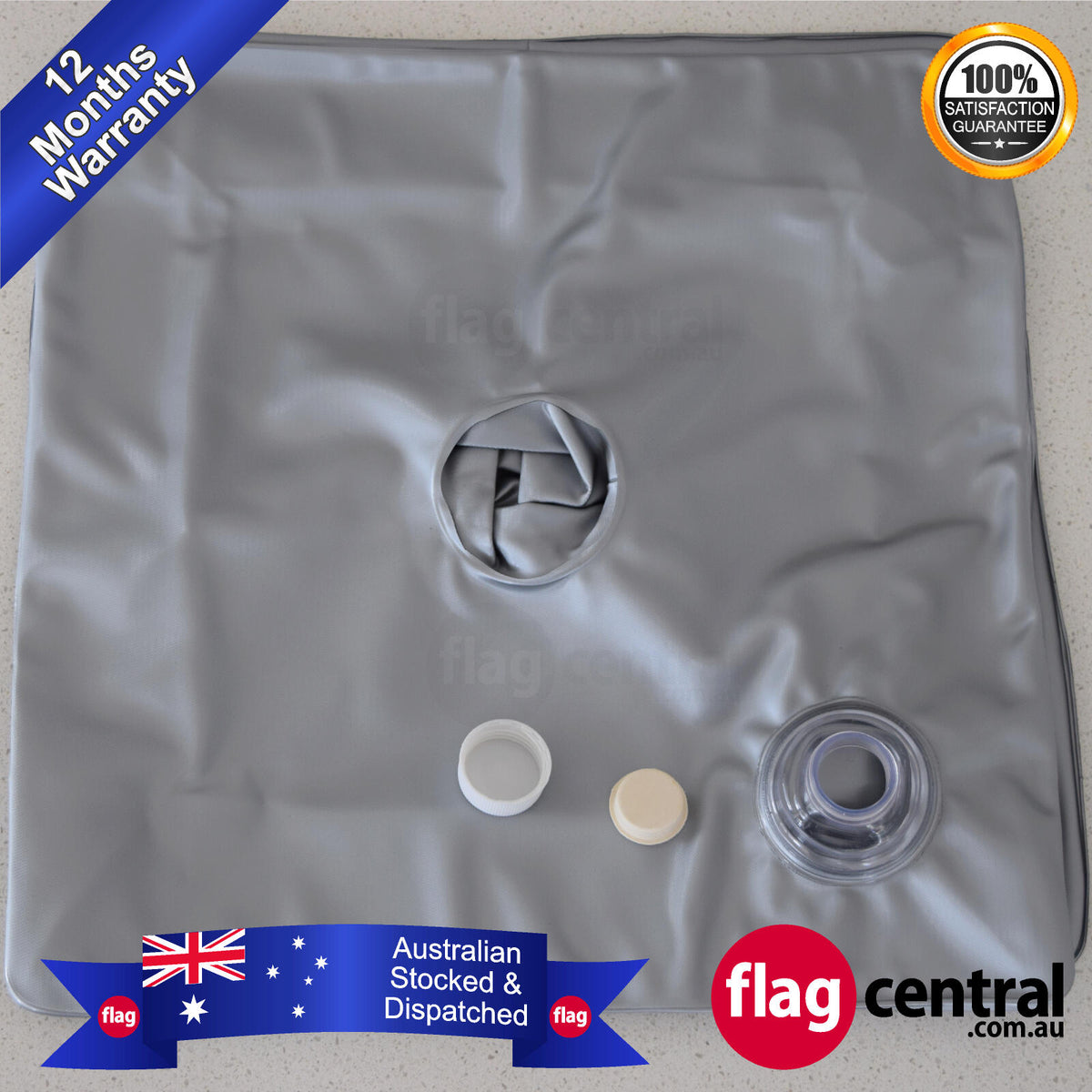 15kg Water Bag Square use with Cross and Plate Bases - Rear