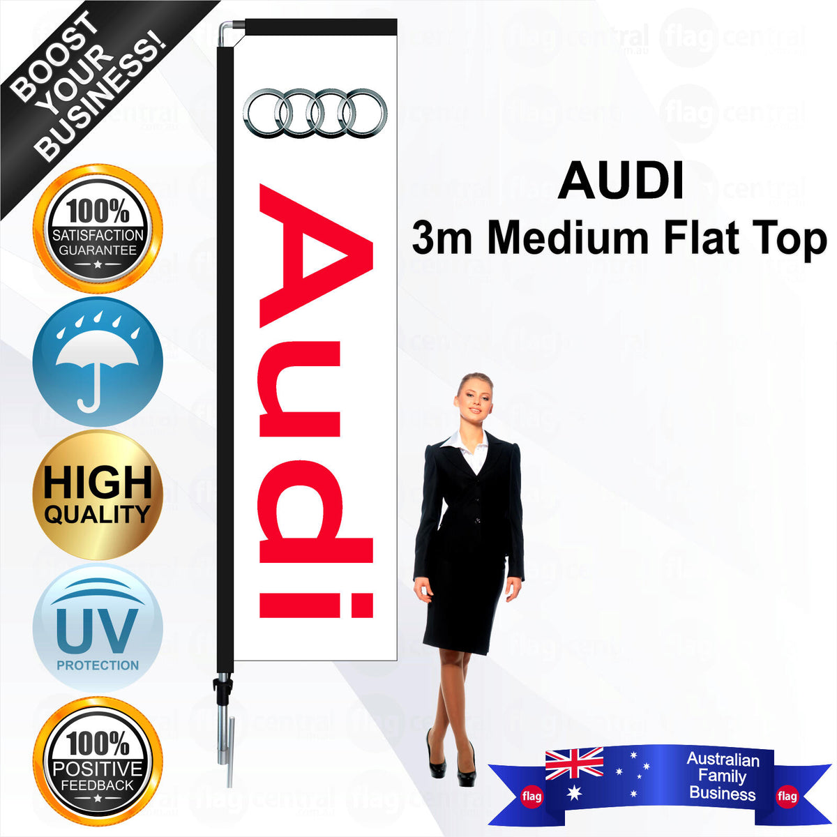 AUDI Flat Top Flag - Bundle