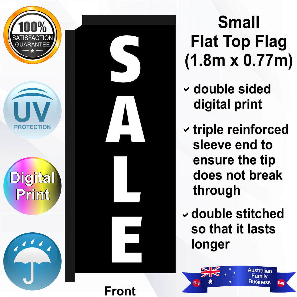 SALE Flat Top Flag - Front