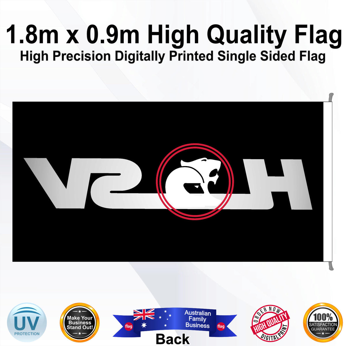 HOLDEN HSV Rectangle Flag - Rear
