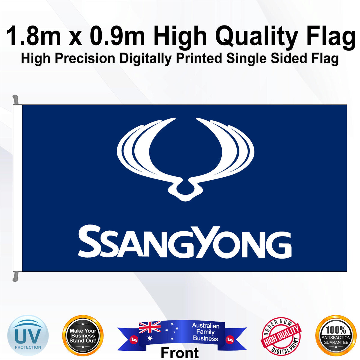 SSANGYONG Rectangle Flag - Front