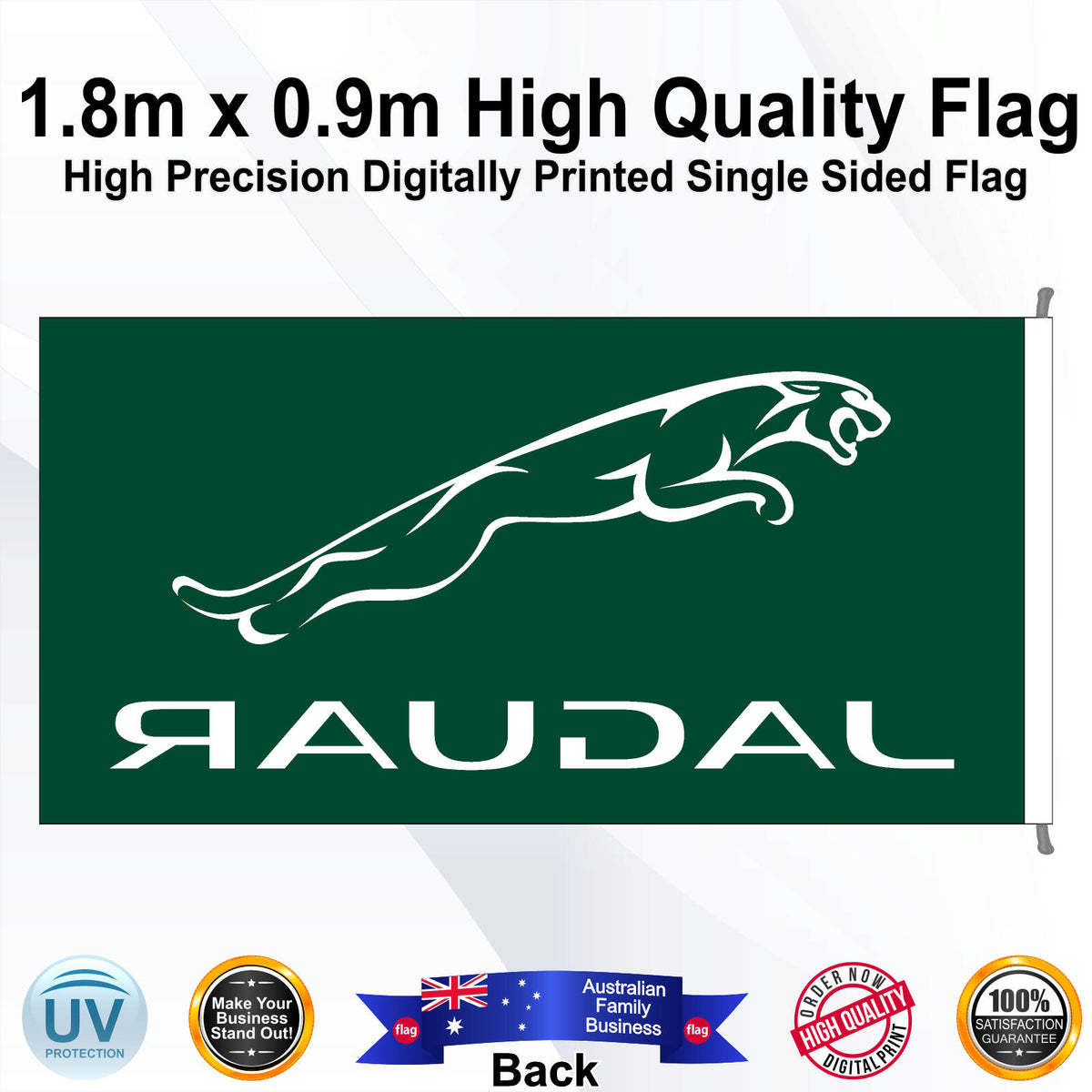 JAGUAR Rectangle Flag - Rear