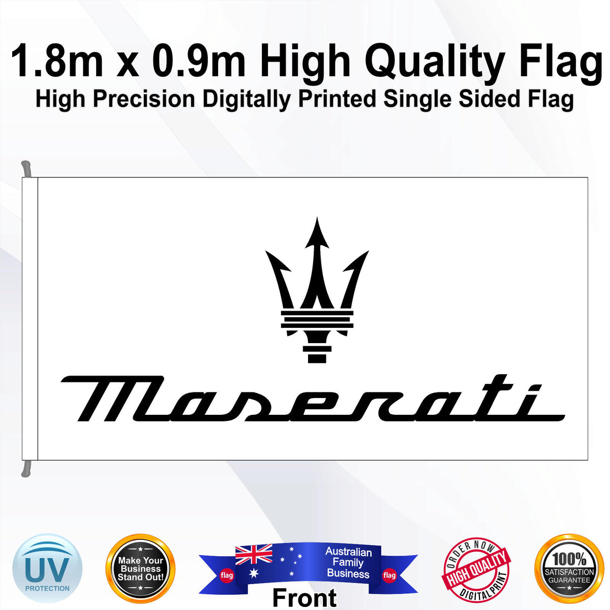 MASERATI Rectangle Flag - Front