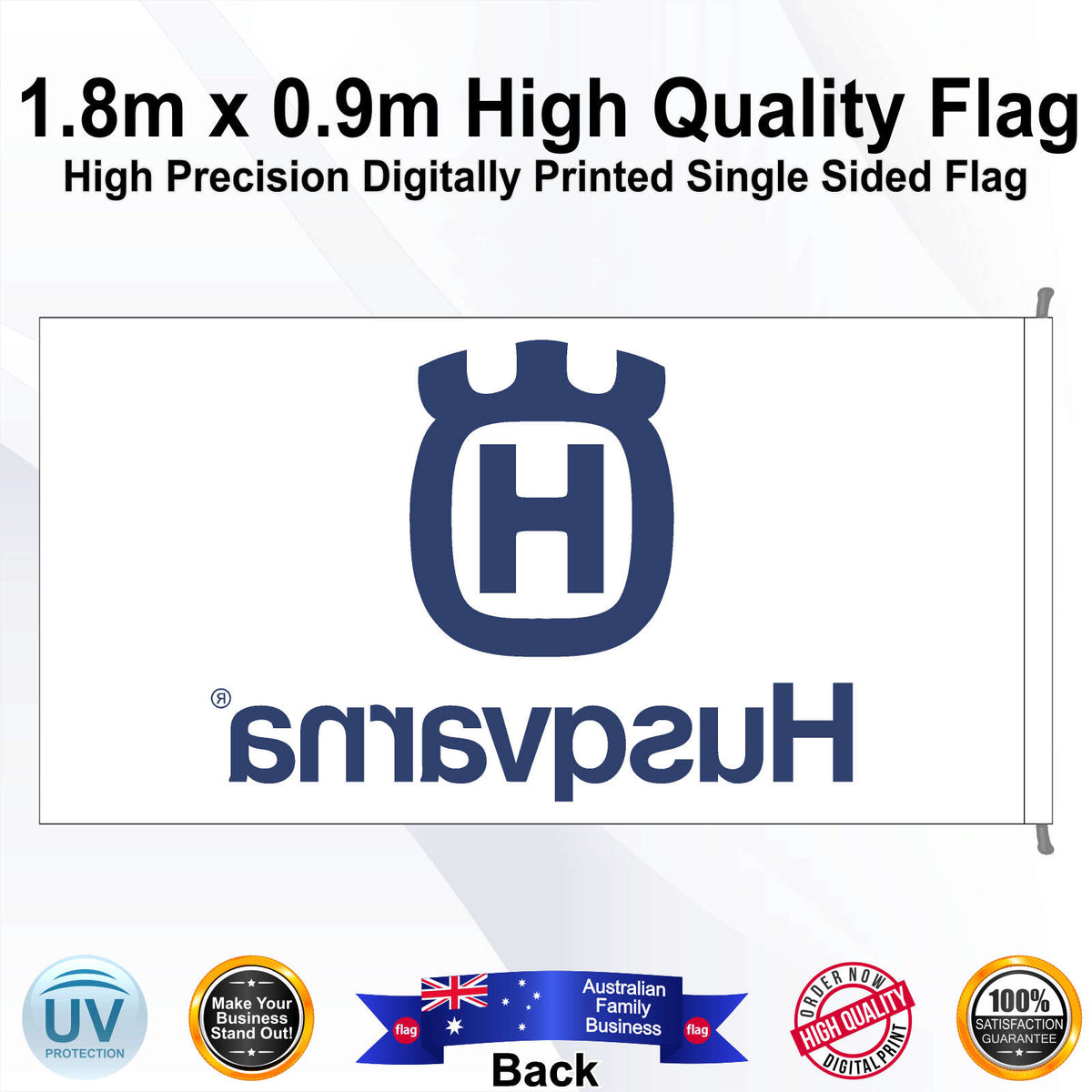 HUSQVARNA Rectangle Flag - Rear