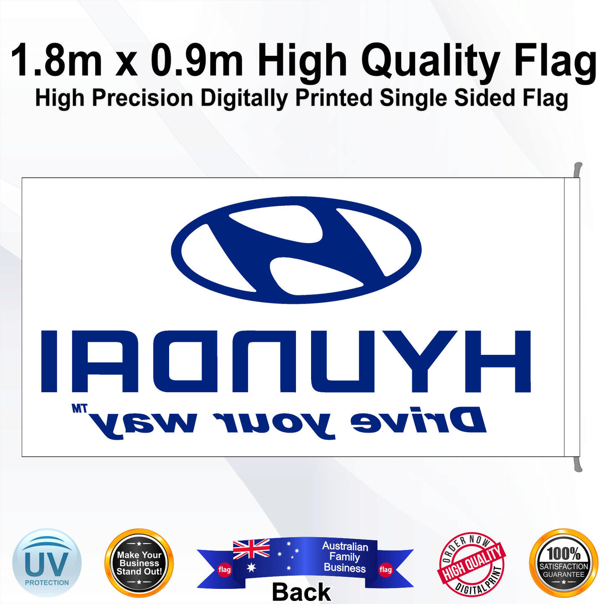 HYUNDAI Rectangle Flag - Rear