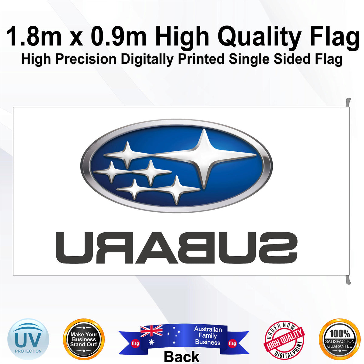 SUBARU Rectangle Flag - Rear