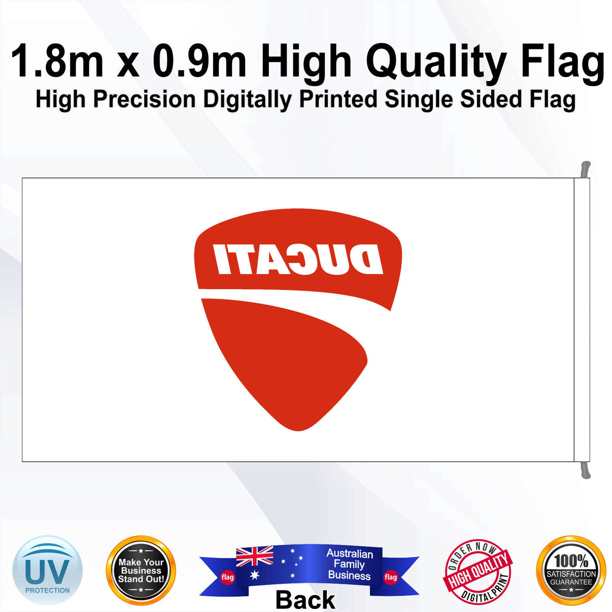DUCATI Rectangle Flag - Rear