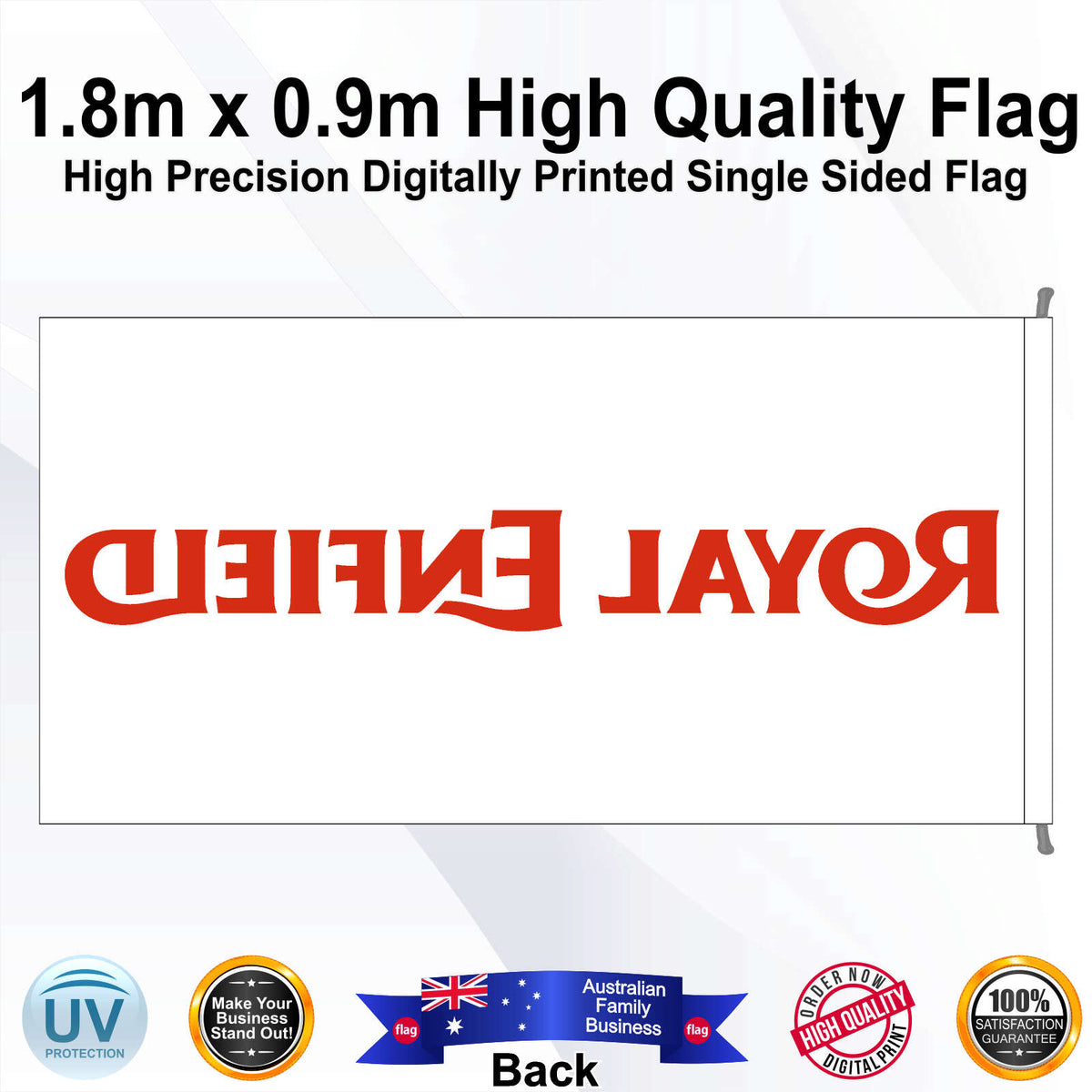 ROYAL ENFIELD Rectangle Flag - Rear