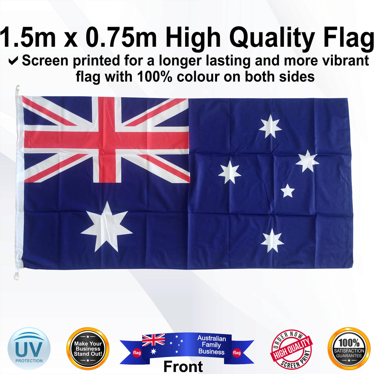 AUSTRALIAN Rectangle Flag - Front
