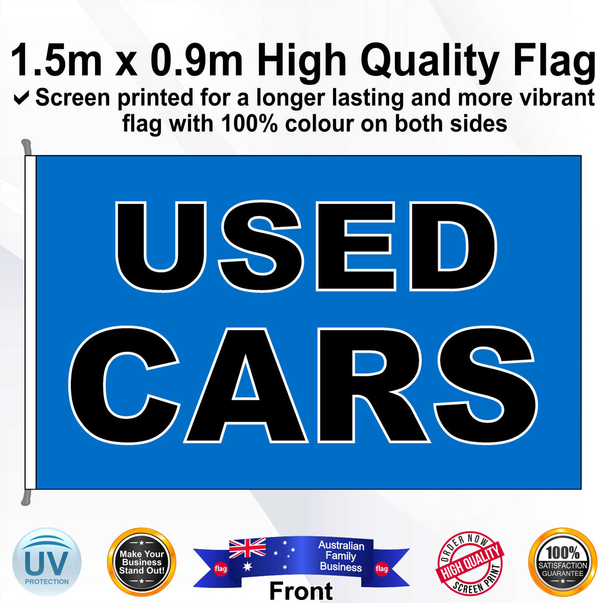 USED CARS Rectangle Flag - Front
