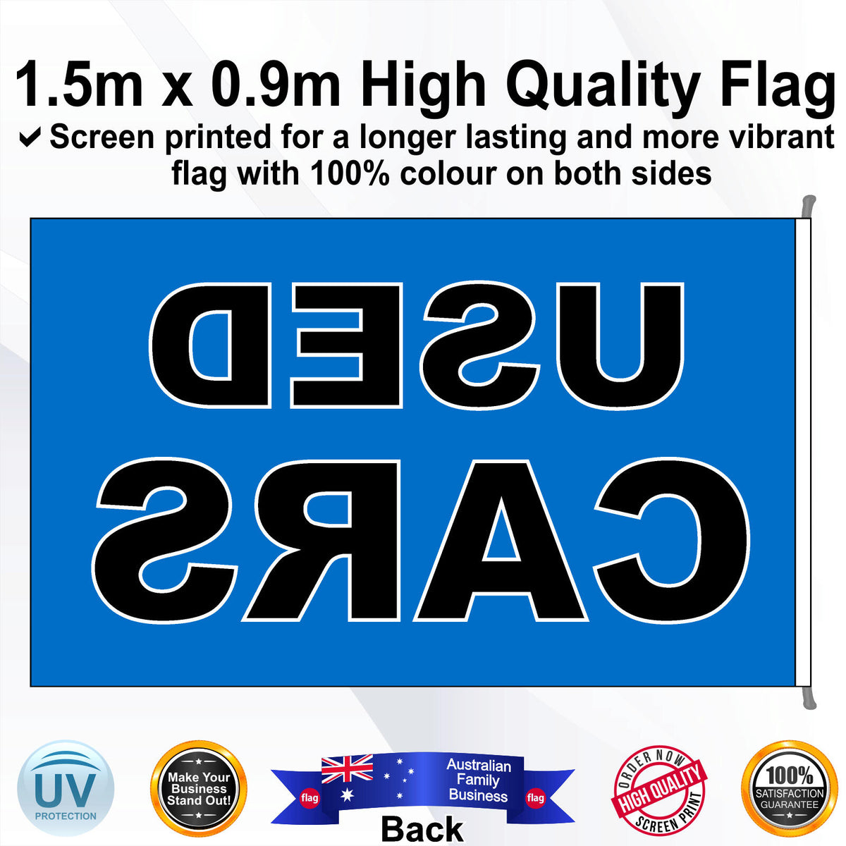 USED CARS Rectangle Flag - Rear