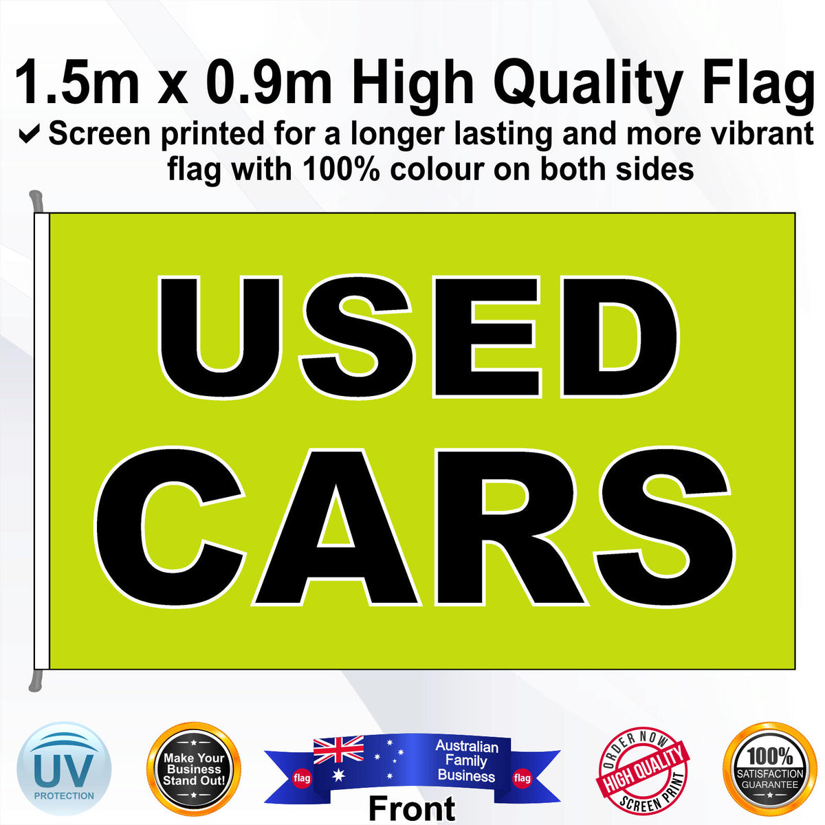 USED CARS Rectangle Flag - Front
