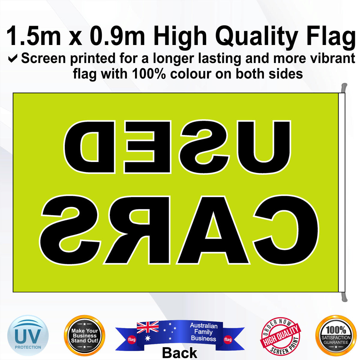 USED CARS Rectangle Flag - Rear