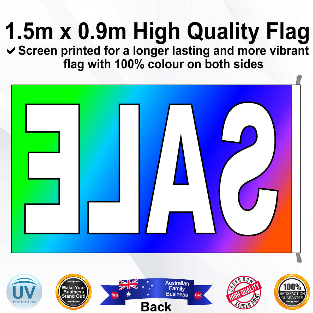 SALE Rectangle Flag - Rear