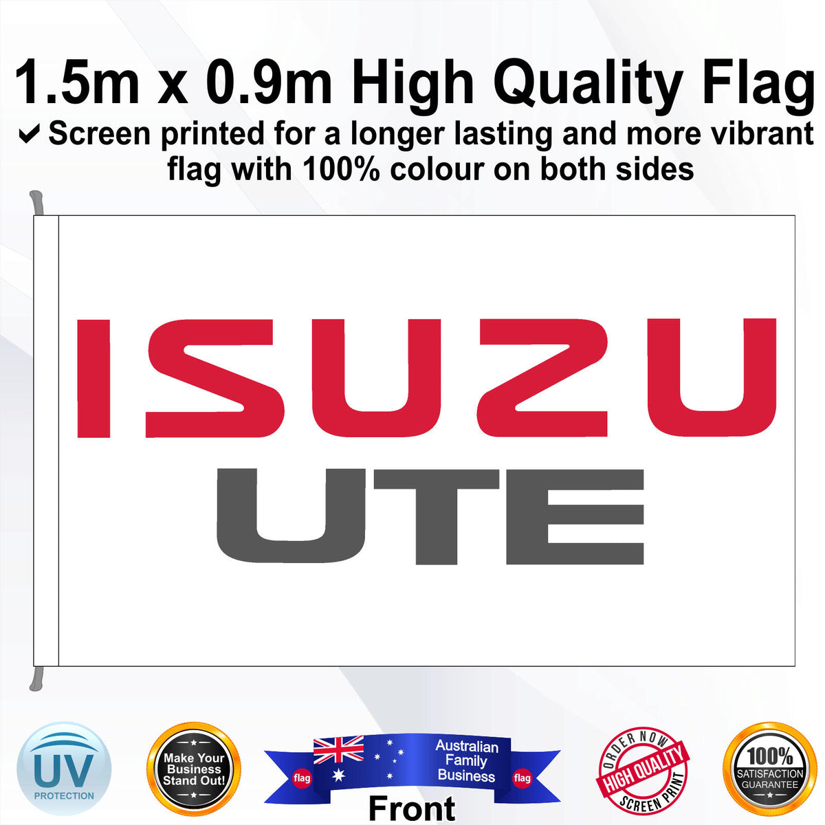 ISUZU UTE Rectangle Flag - Front