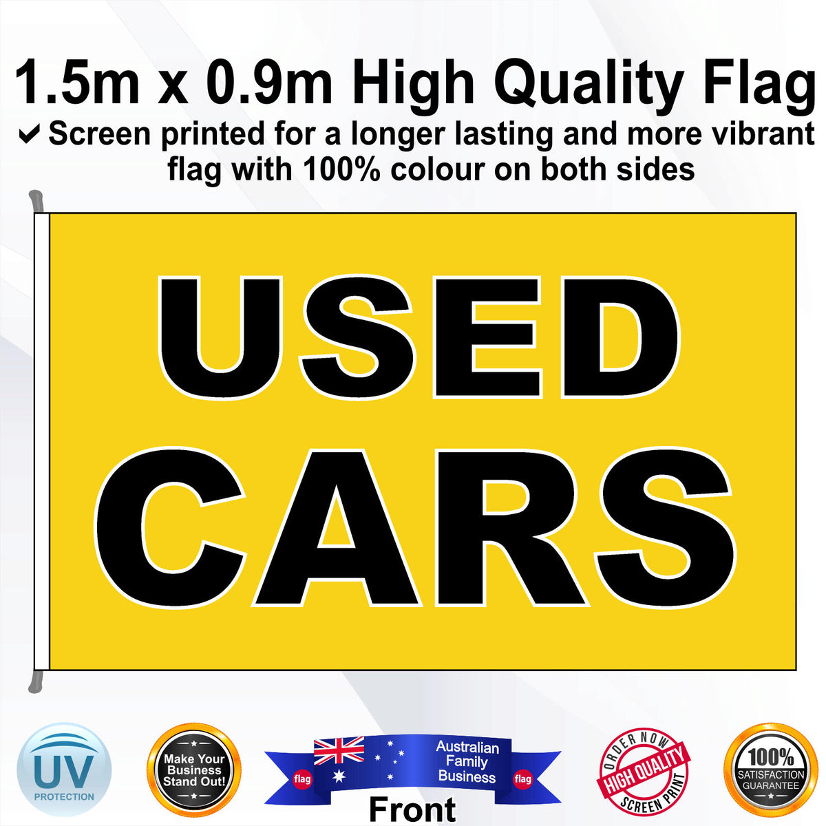 USED CARS Rectangle Flag - Front