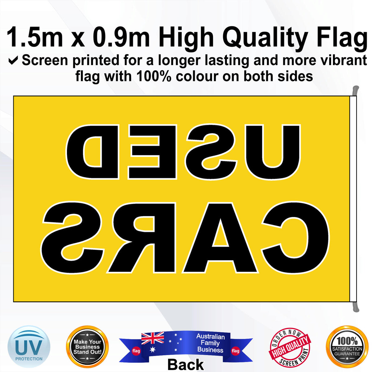 USED CARS Rectangle Flag - Rear