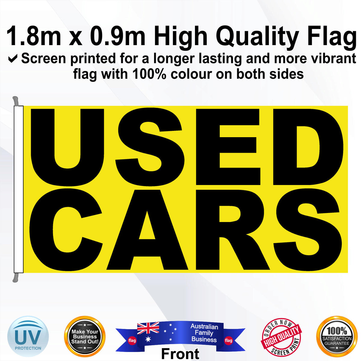 USED CARS Rectangle Flag - Front