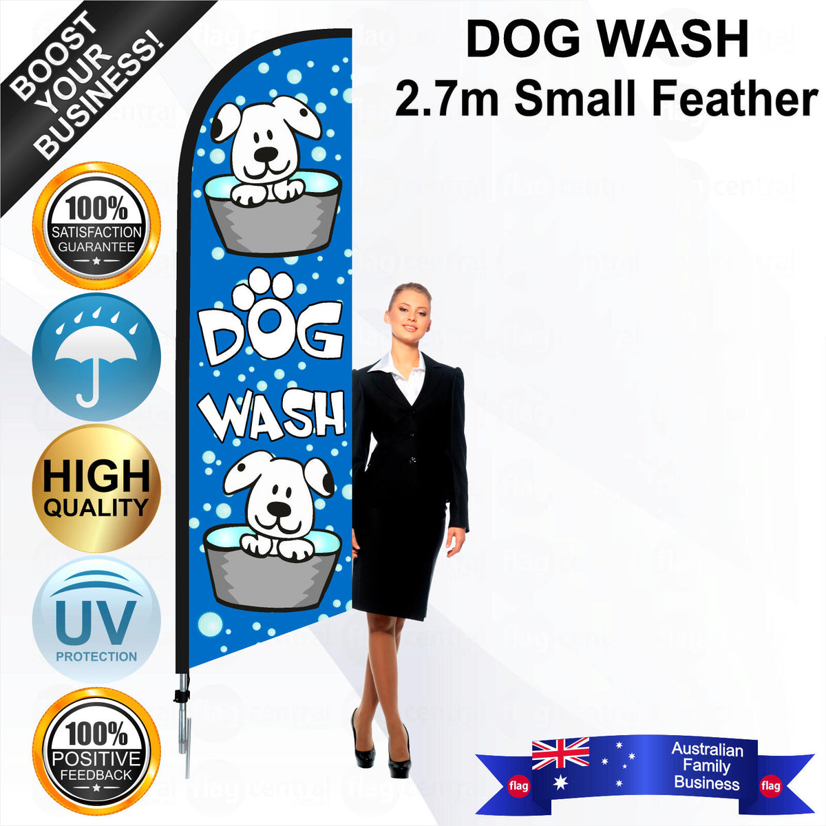 DOG WASH Feather Flag - Bundle