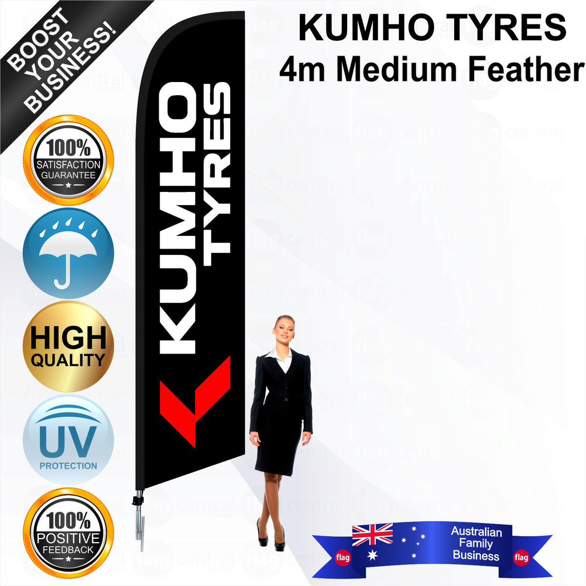 KUMHO TYRES Feather Flag - Bundle