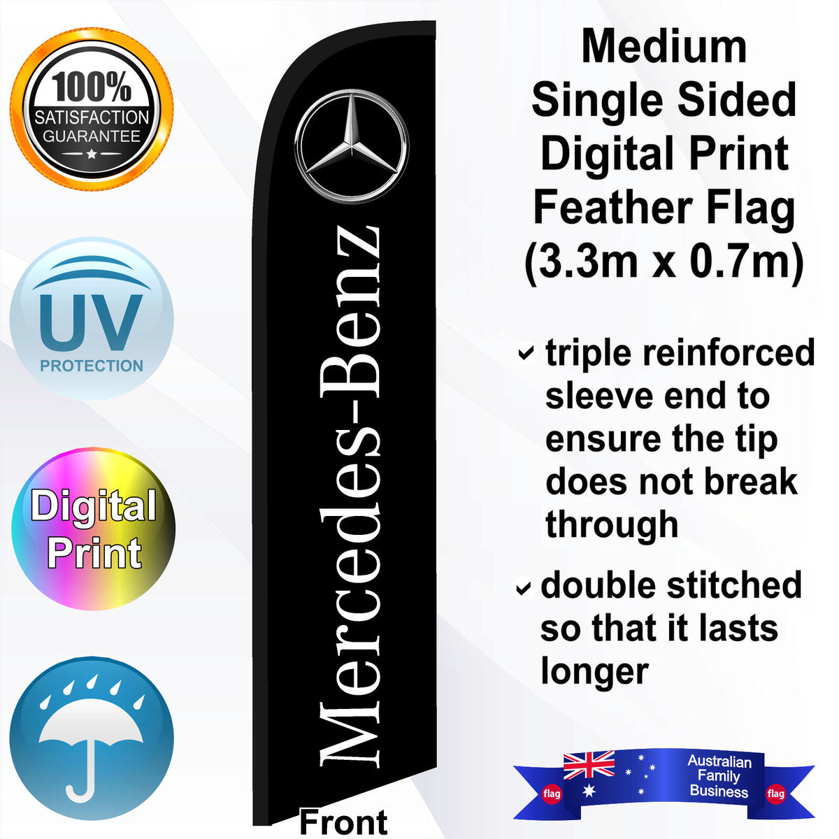 MERCEDES BENZ Feather Flag - Front