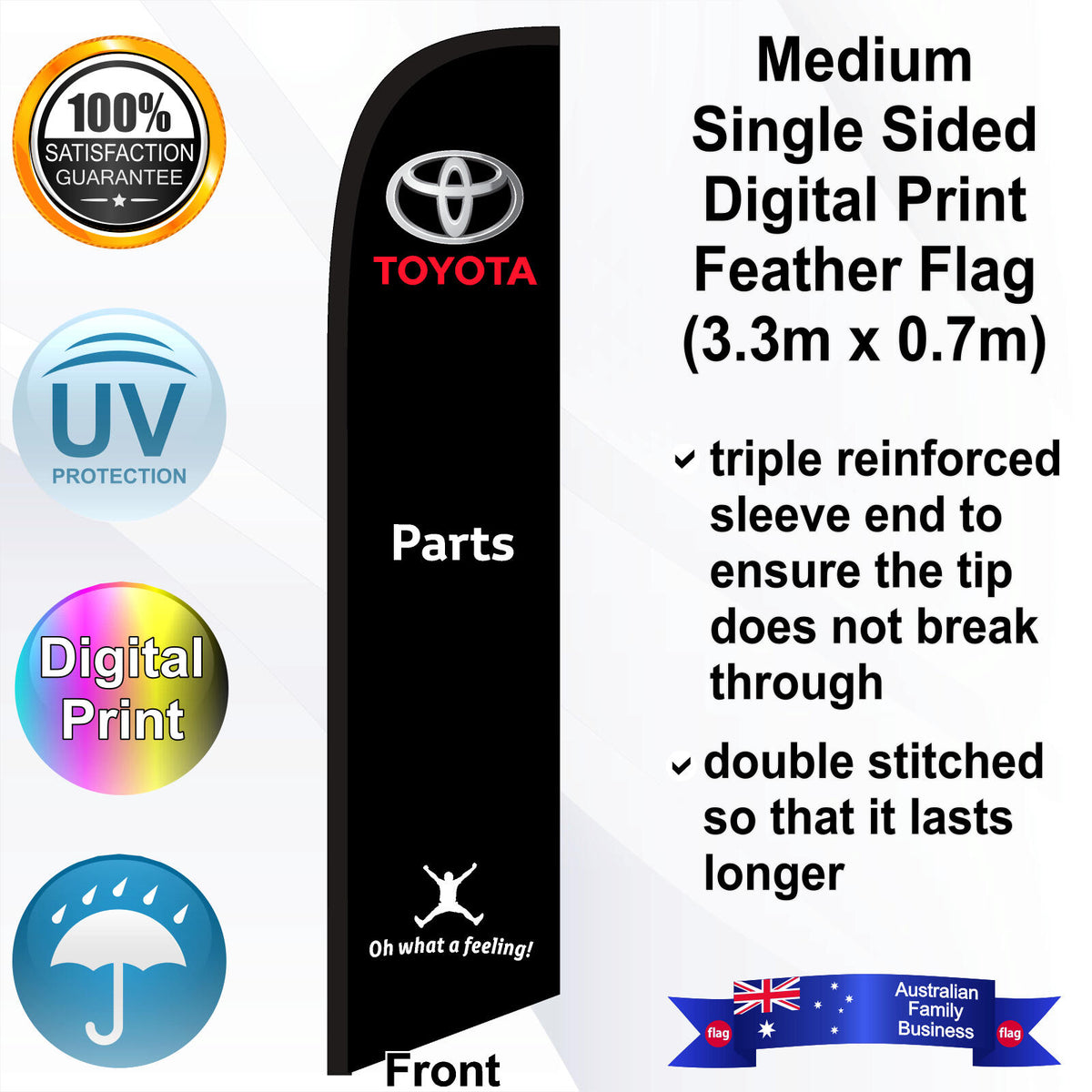 TOYOTA PARTS Feather Flag - Front