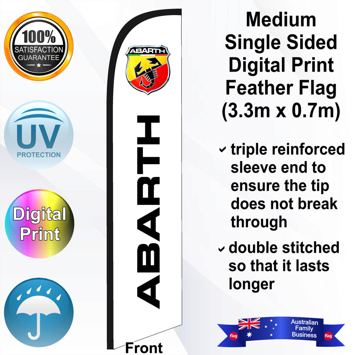 ABARTH Feather Flag - Front