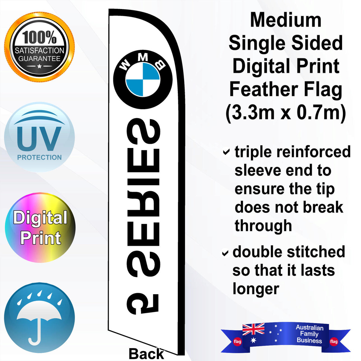 BMW 5 SERIES Feather Flag - Rear
