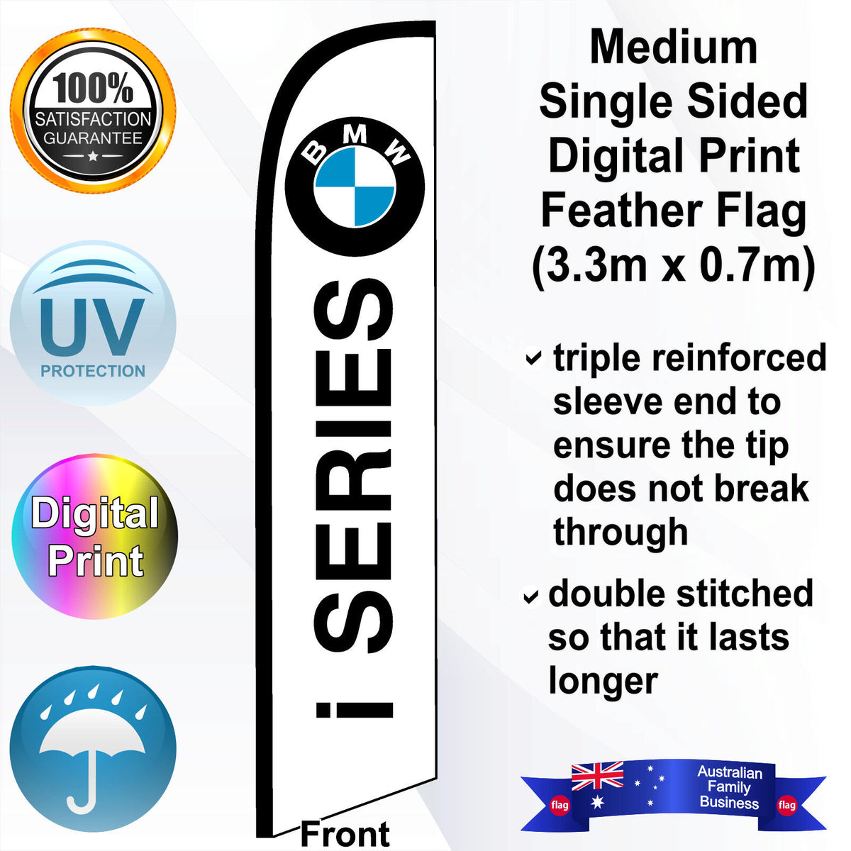 BMW i SERIES Feather Flag - Front