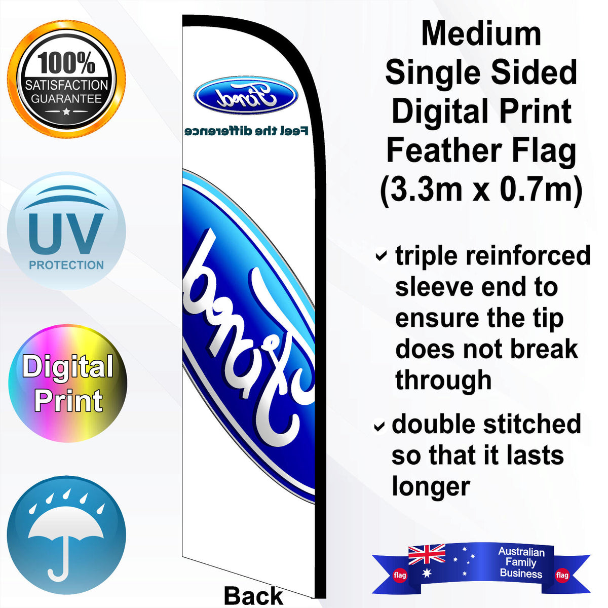 FORDLOGO Feather Flag - Rear