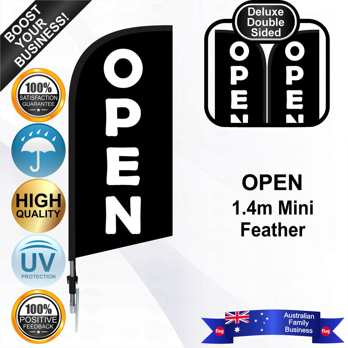OPEN Feather Flag - Bundle