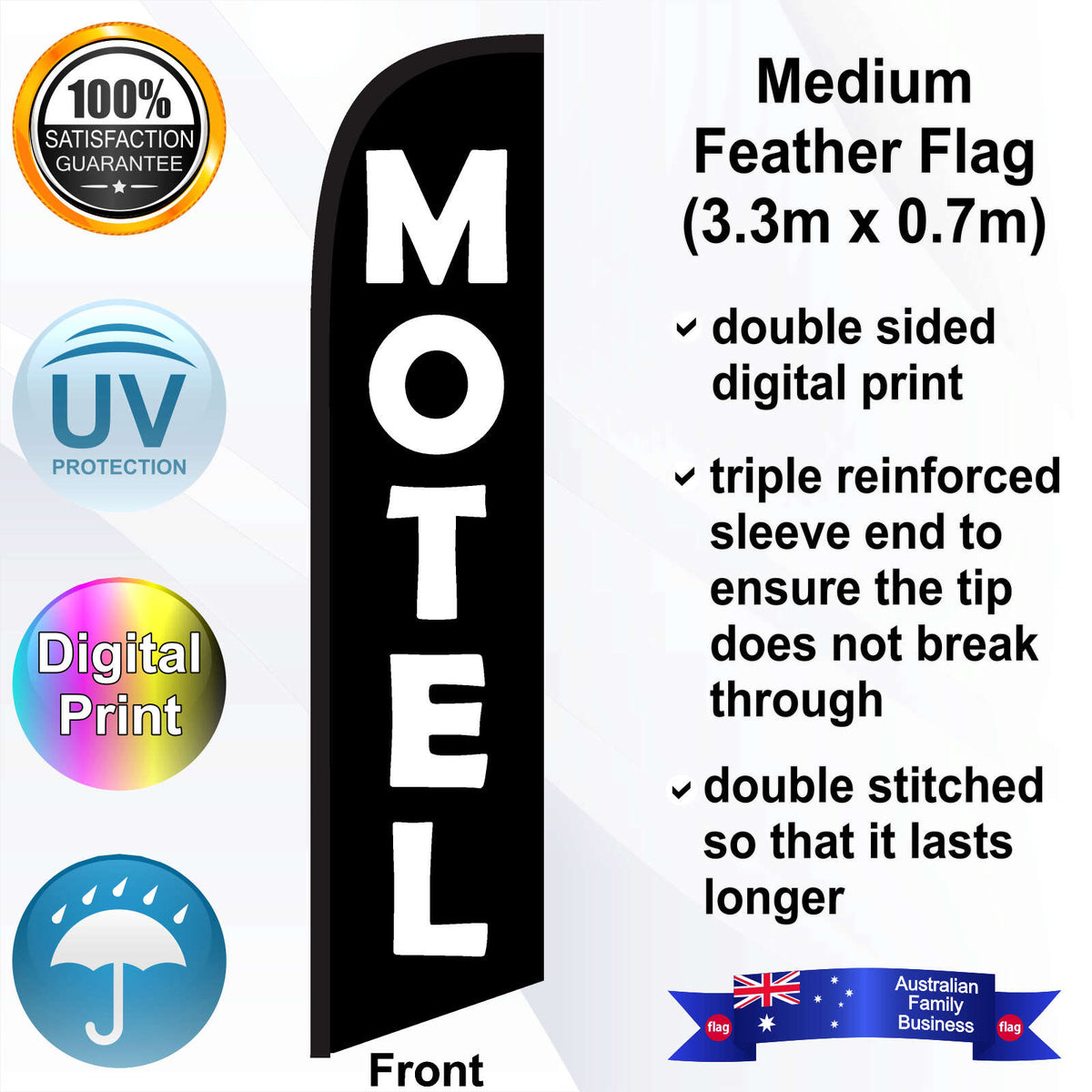 MOTEL Feather Flag - Front