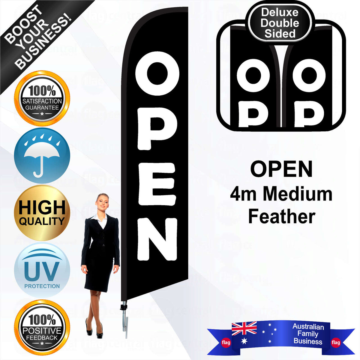 OPEN Feather Flag - Bundle