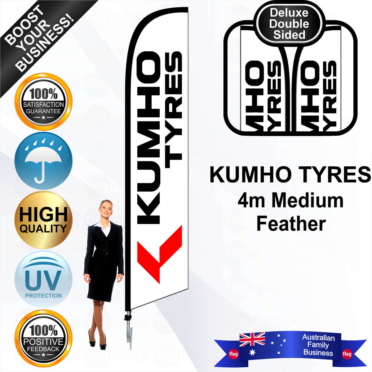 KUMHO TYRES Feather Flag - Bundle