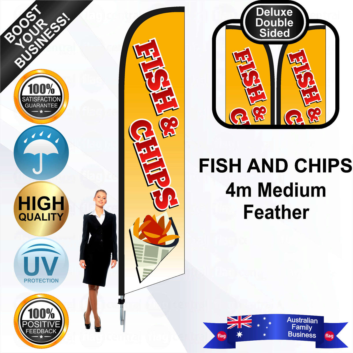 FISH AND CHIPS Feather Flag - Bundle