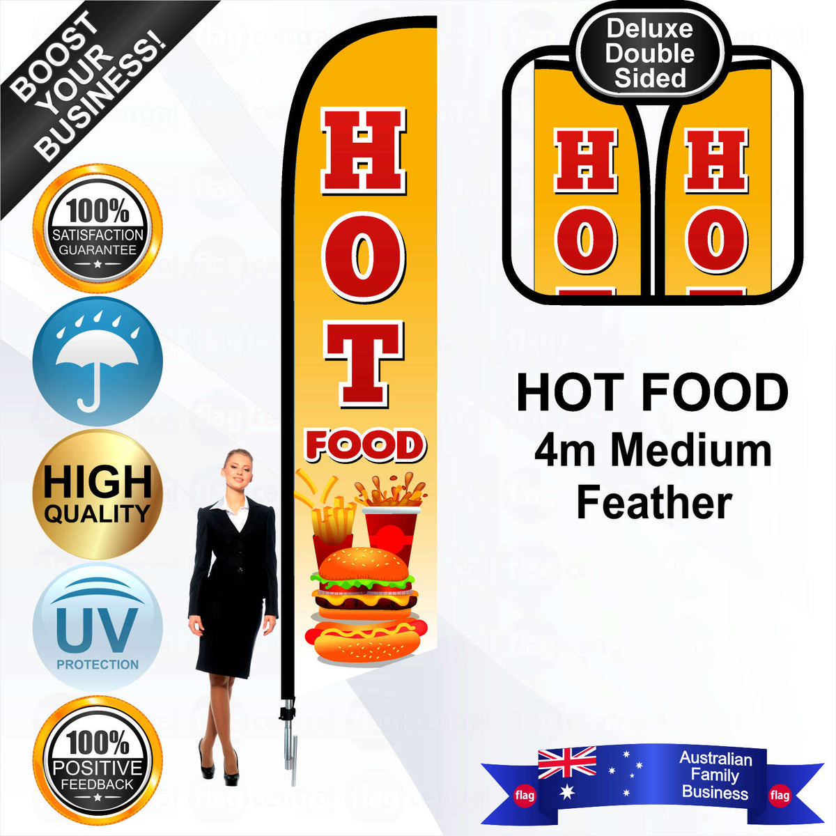 HOT FOOD Feather Flag - Bundle
