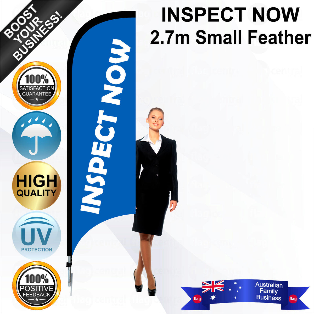 INSPECT NOW Feather Flag - Bundle