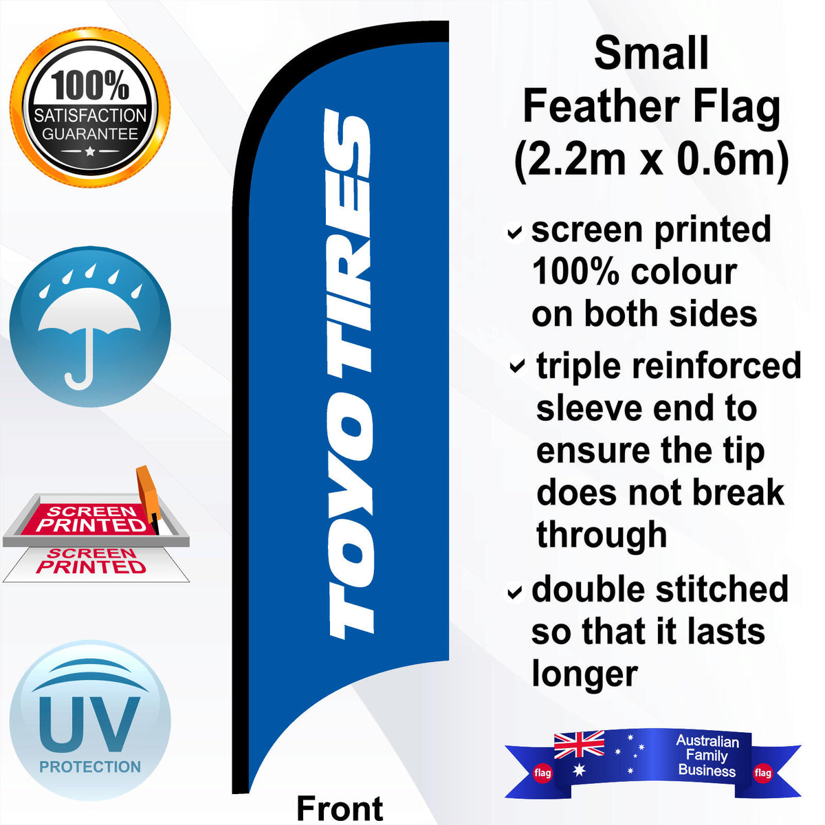 TOYO TIRES CONCAVE Feather Flag - Front