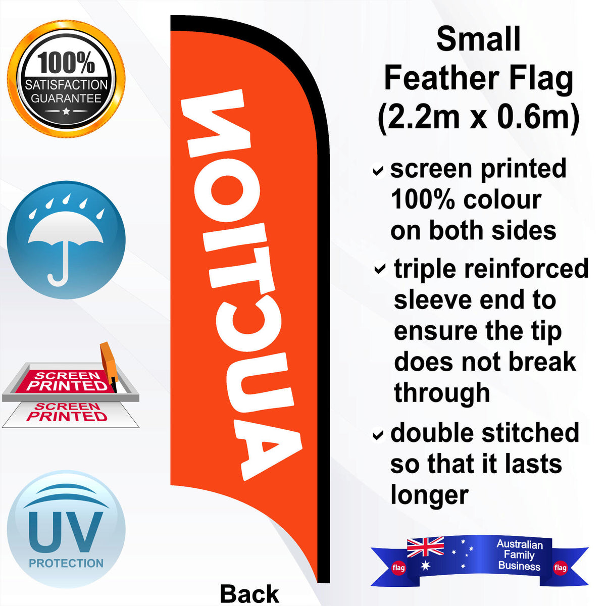 AUCTION Feather Flag - Rear