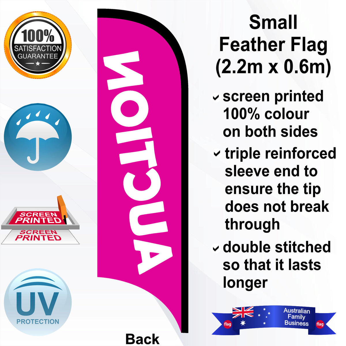 AUCTION Feather Flag - Rear