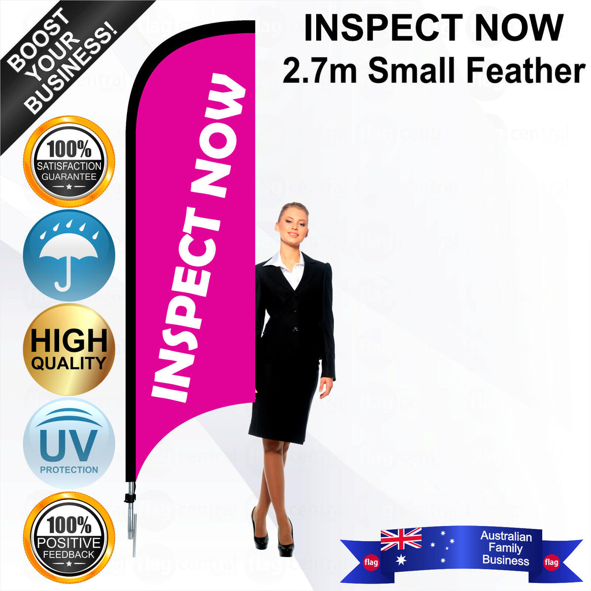 INSPECT NOW Feather Flag - Bundle