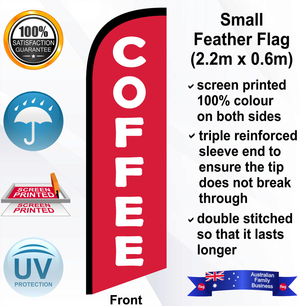 COFFEE Feather Flag - Front