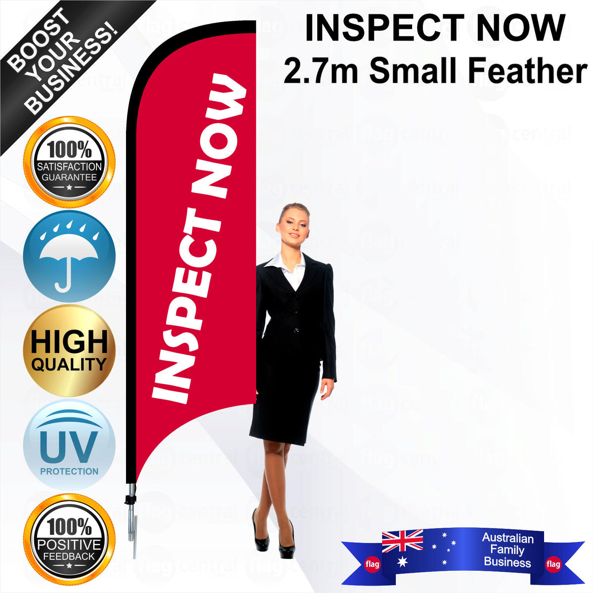 INSPECT NOW Feather Flag - Bundle