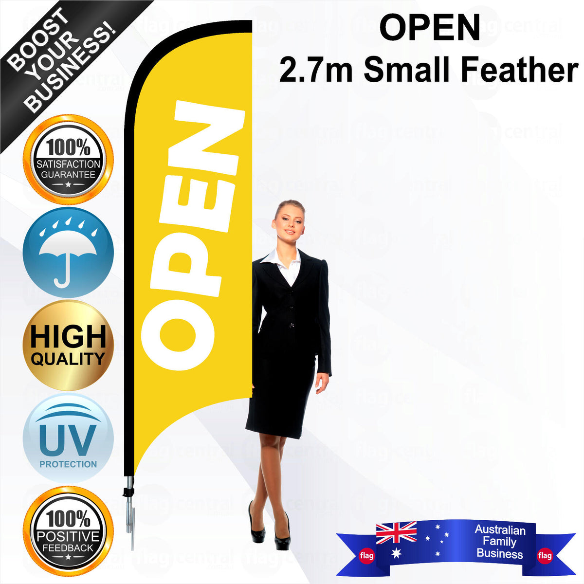 OPEN Feather Flag - Bundle