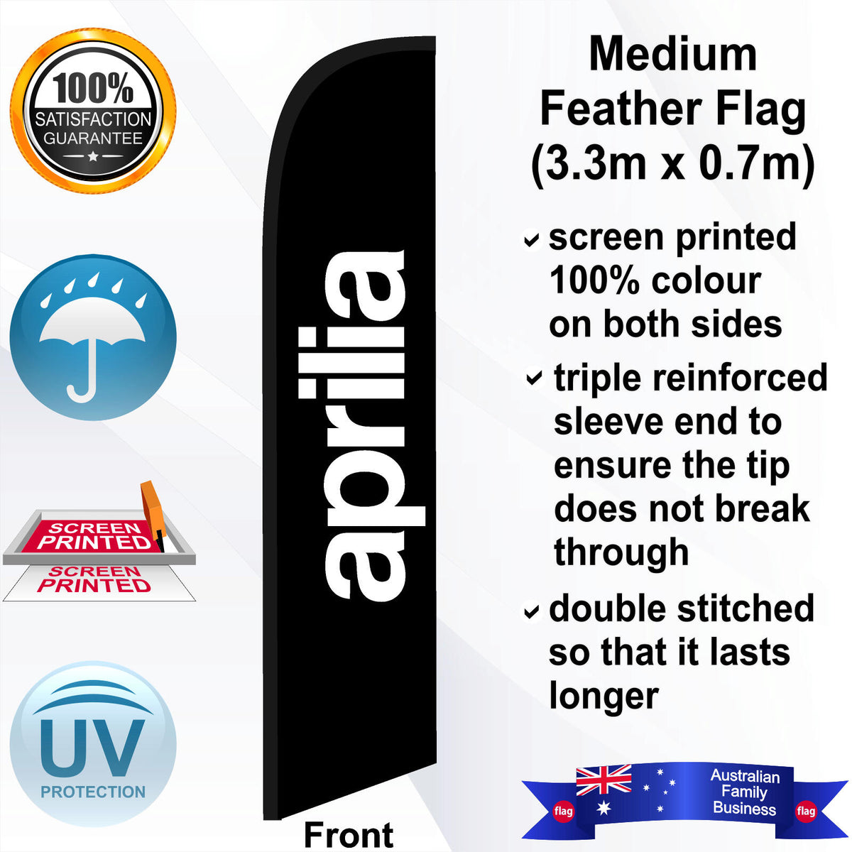 APRILIA Feather Flag - Front
