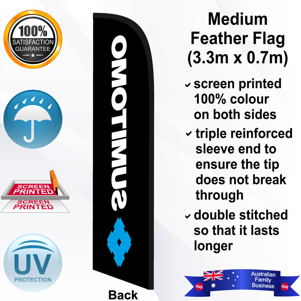 SUMITOMO Feather Flag - Rear