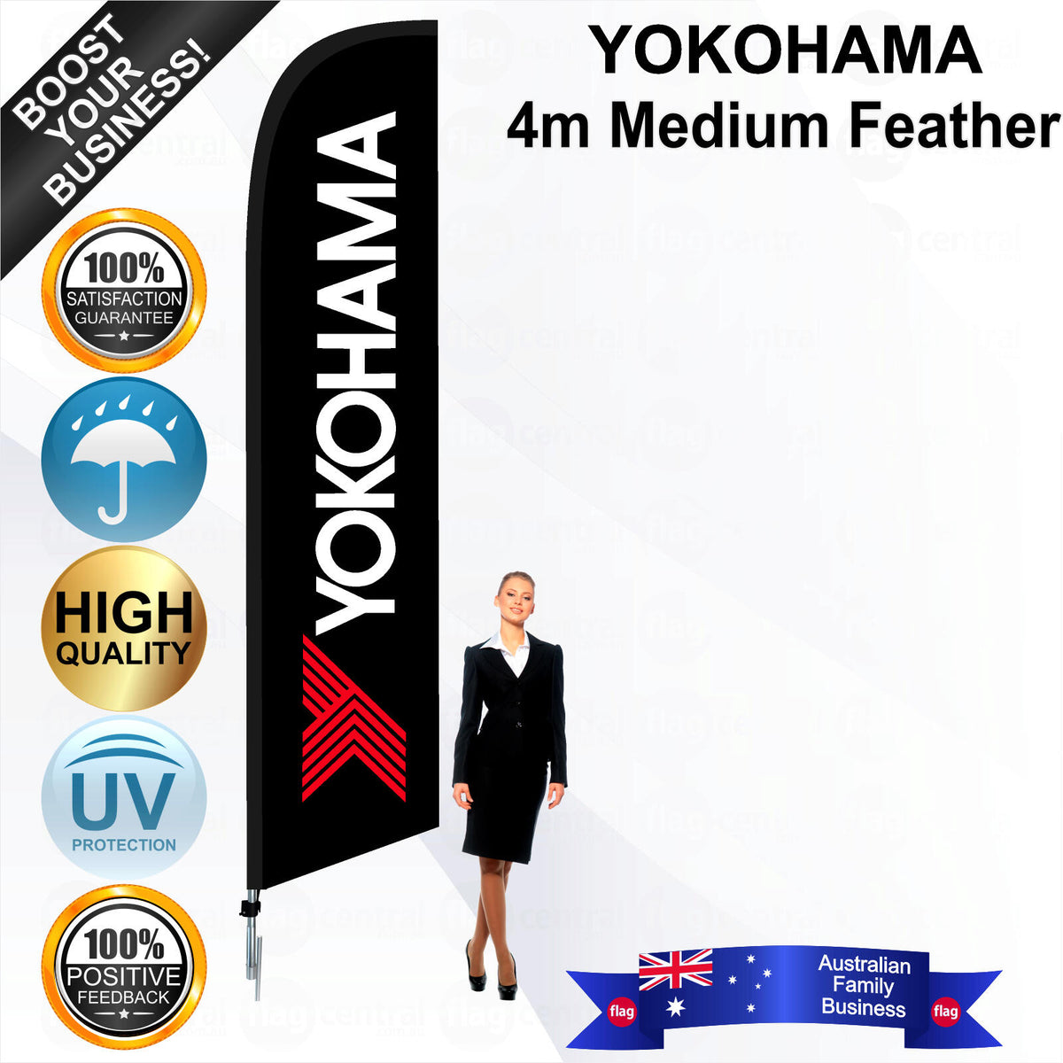 YOKOHAMA Feather Flag - Bundle