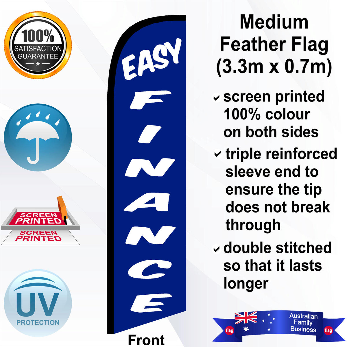 EASY FINANCE Feather Flag - Front